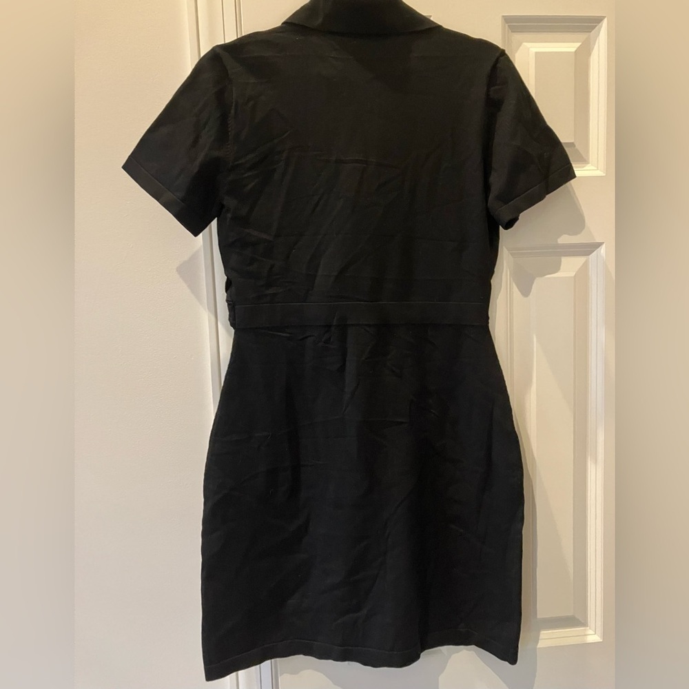 NWT Derek Lam 10 Crosby Raylen Twist Short-Sleeve Black Dress (Medium) - Picture 10 of 13